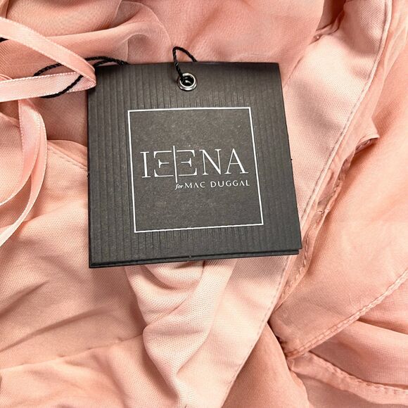 Ienna For Mac Duggal Tiered Gown Womens 4 Ruffled High Low Bodysuit Fairy Rose - Picture 12 of 14